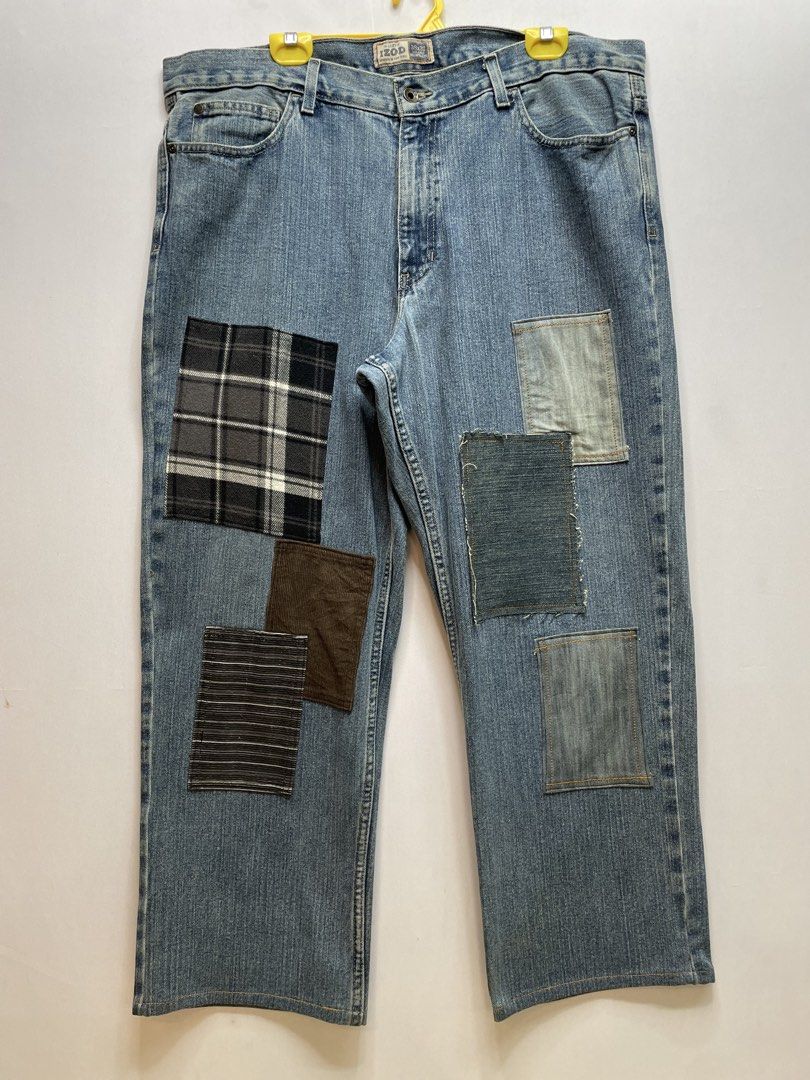 Jeans patchwork (Category: Jeans) located in Tampin. Submitted by mareybundle (Listing ID 1436365861, Image 1). Description: Code=pw-46 Cutting seluar=straightcut Pinggang=40 Peha=15 Open leg=9.5 Labuh=39.5 Rm =118 ‼️9.5/10 Jgn lupe follow first IG dan tiktok = mareybundle Utk item2 branded dan jackpot 🎰 Turn on notification utk update yg akan datang❗❗❗ 🛵Kos posto rm10🛵 Dekat kite cod je geng ✌️.