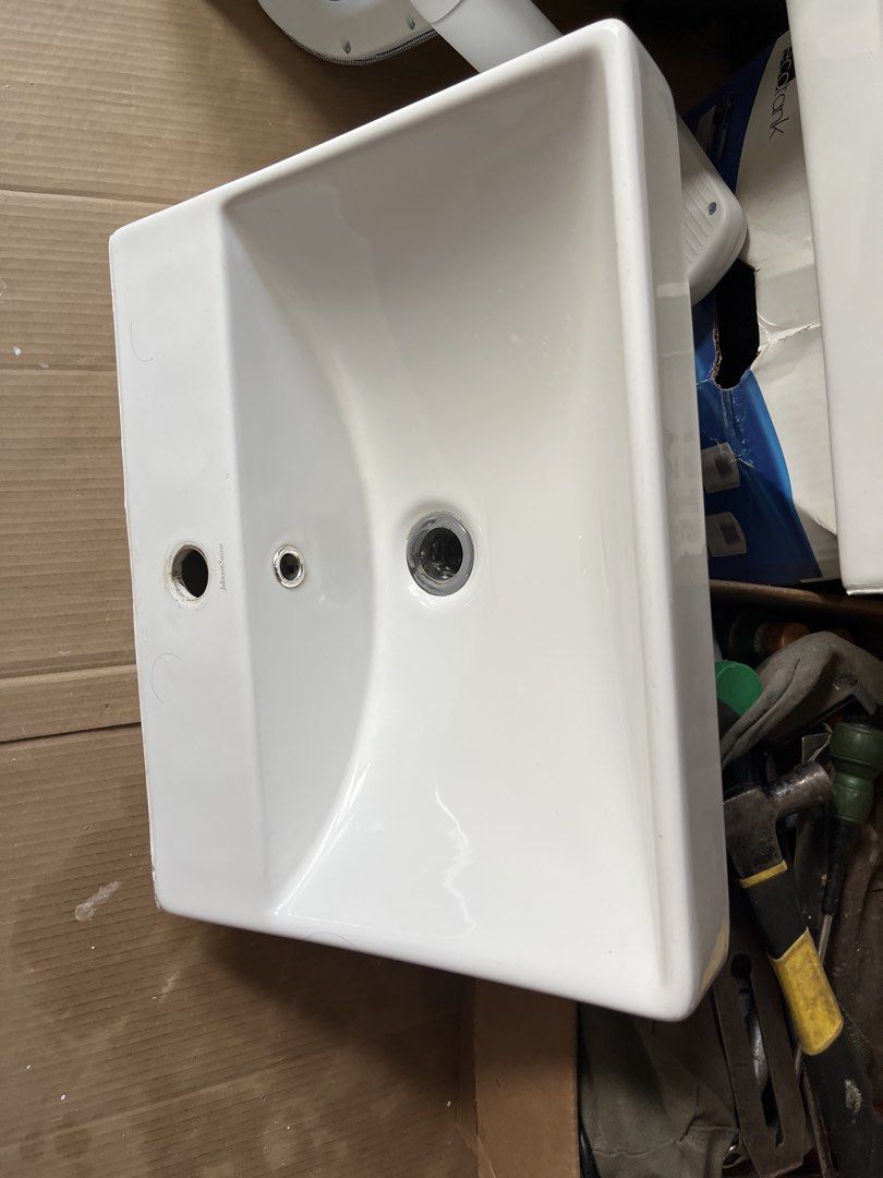 JohnsonSuisse White Ceramic Sink x 2