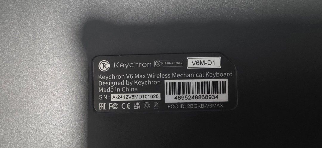 KEYCHRON V6 MAX WIRELESS MECHANICAL KEYBOARD446684543027793922