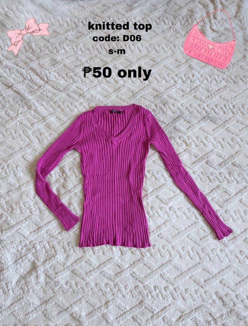 Knitted Top (Category: Longsleeves) located in Baguio. Submitted by matcha18 (Listing ID 1436394567, Image 1). Description: Pre-loved S-M.