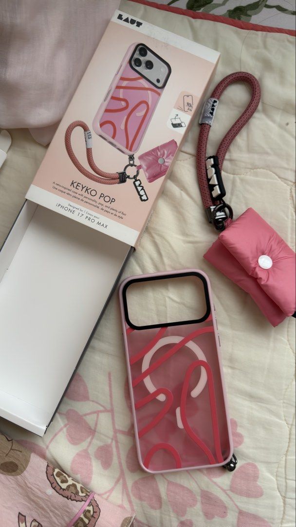 LAUT keyko pop iPhone 17 pro max case in Rosy Wave (Category: Cases & Sleeves) located in Zamboanga. Submitted by rashthrse (Listing ID 1436333518, Image 1). Description: Keyko Pop iPhone 17 pro max case w/ receipt Bought last April 4, 2026 BRAND NEW Rfs: was gifted the same design 😅 COD/COP thru LBC care of buyer. Free delivery around Zamboanga City area.