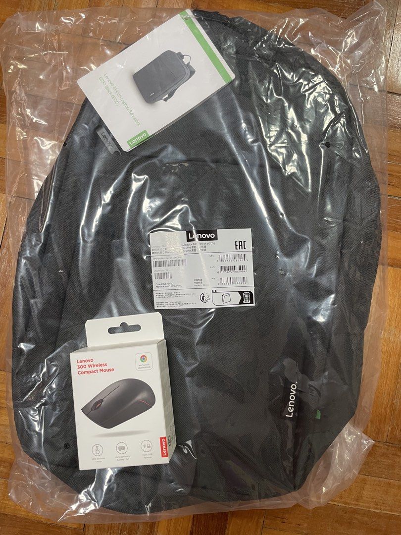 Lenovo 16-inch Laptop Backpack B210 Black + Wireless Mouse