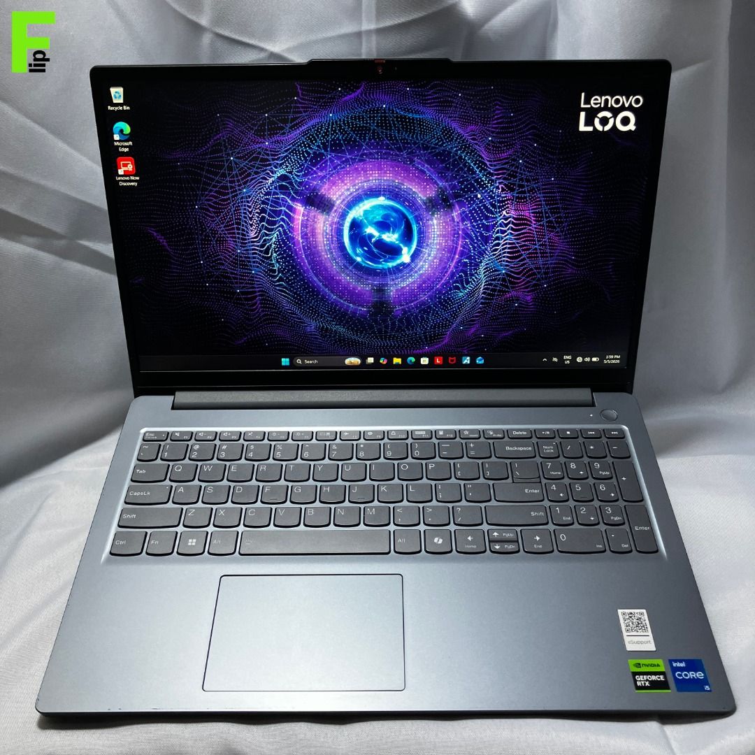 Lenovo LOQ 15IAX9E Nvidia RTX 2050 Version (Category: Laptops & Notebooks) located in Cainta. Submitted by fd02a5beb26aca3c95cba8ad7aac98 (Listing ID 1436457482, Image 1). Description: Lenovo LOQ 15IAX9E Nvidia RTX 2050 Version Specifications: https://pcx.com.ph/products/lenovo-loq-15iax9e-83lk000uph-geforce-rtx-2050-intel-core-i5-laptop-luna-grey Inclusions: - Unit - Charger - 2TB Seagate HDD (didnt bother fixing it, will state as not working) -