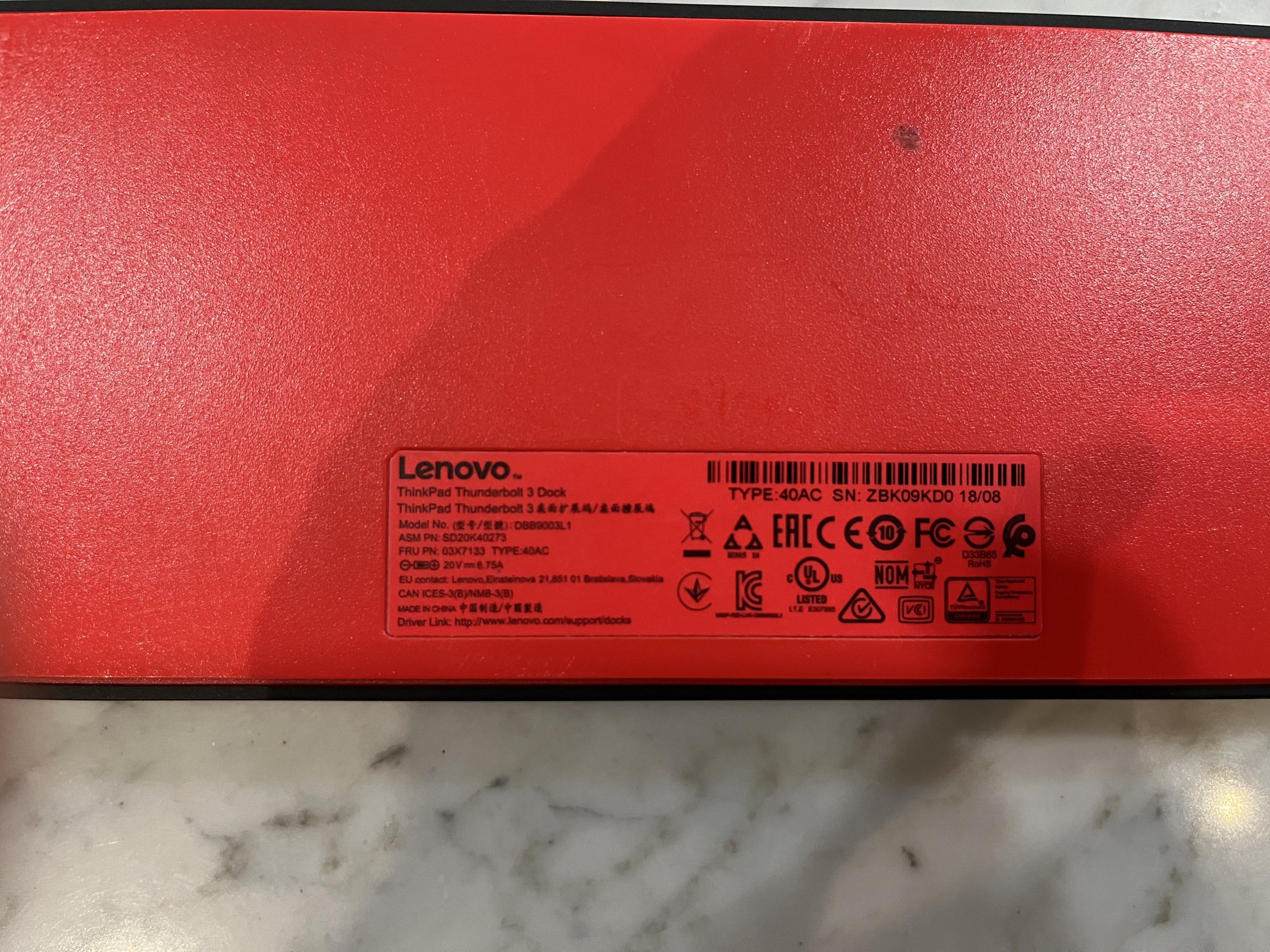 Lenovo ThinkPad Thunderbolt 3 Dock446806128288092163