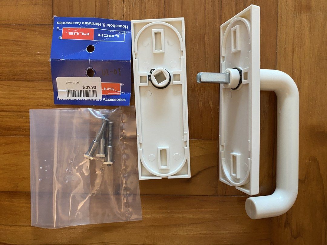 HDB bathroom door handle set (Lock Plus)