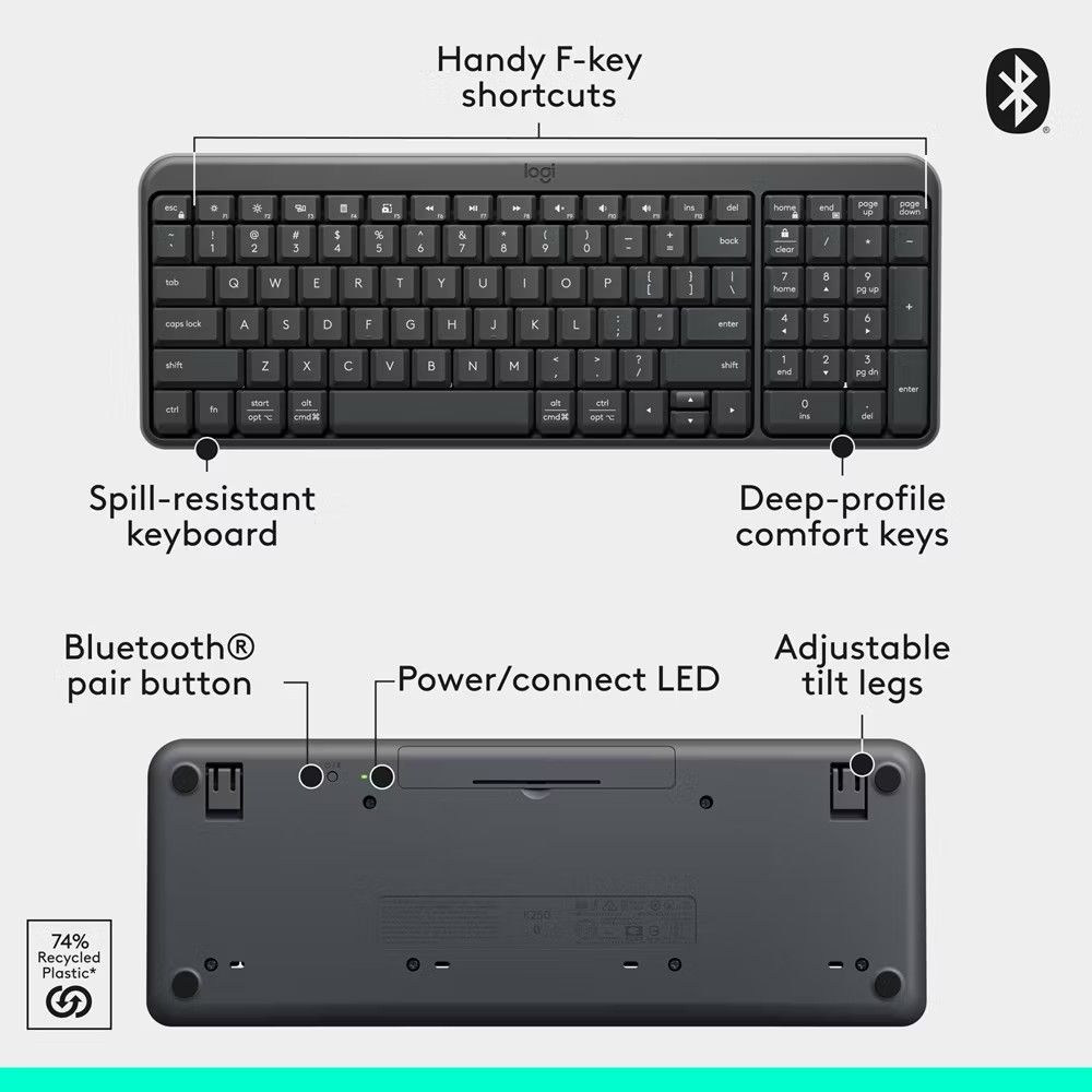 Logitech K251 Bluetooth Keyboard with Numpad446920115891752960
