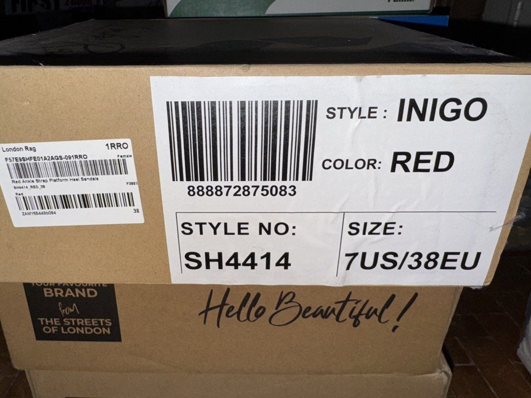 LONDON RAG INIGO RED 7US/38EU (Category: Heels) located in Quezon City. Submitted by charlongbao (Listing ID 1436367510, Image 2). Description: Bought from London Rag Zalora, not my size.