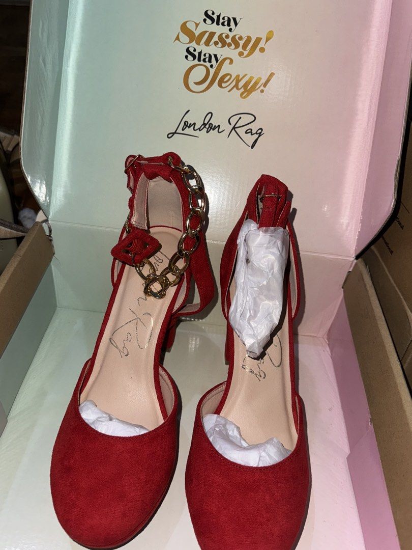 LONDON RAG INIGO RED 7US/38EU (Category: Heels) located in Quezon City. Submitted by charlongbao (Listing ID 1436367510, Image 3). Description: Bought from London Rag Zalora, not my size.