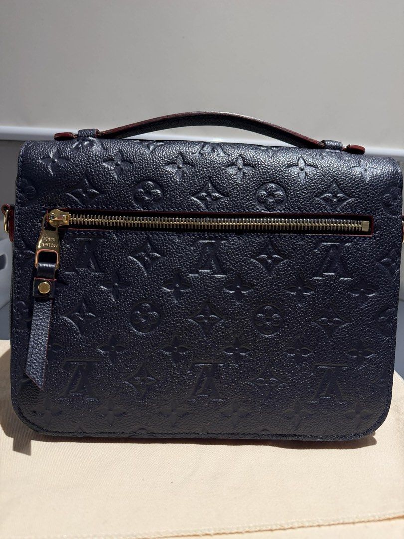 Louis Vuitton Pochette Metis (Navy) (Category: Luxury Bags & Wallets) located in San Pedro. Submitted by amcty (Listing ID 1436361229, Image 2). Description: Louis Vuitton Metis Lightly used with care RFS: decluttering Only flaw is a scratch on the strap (last pic).