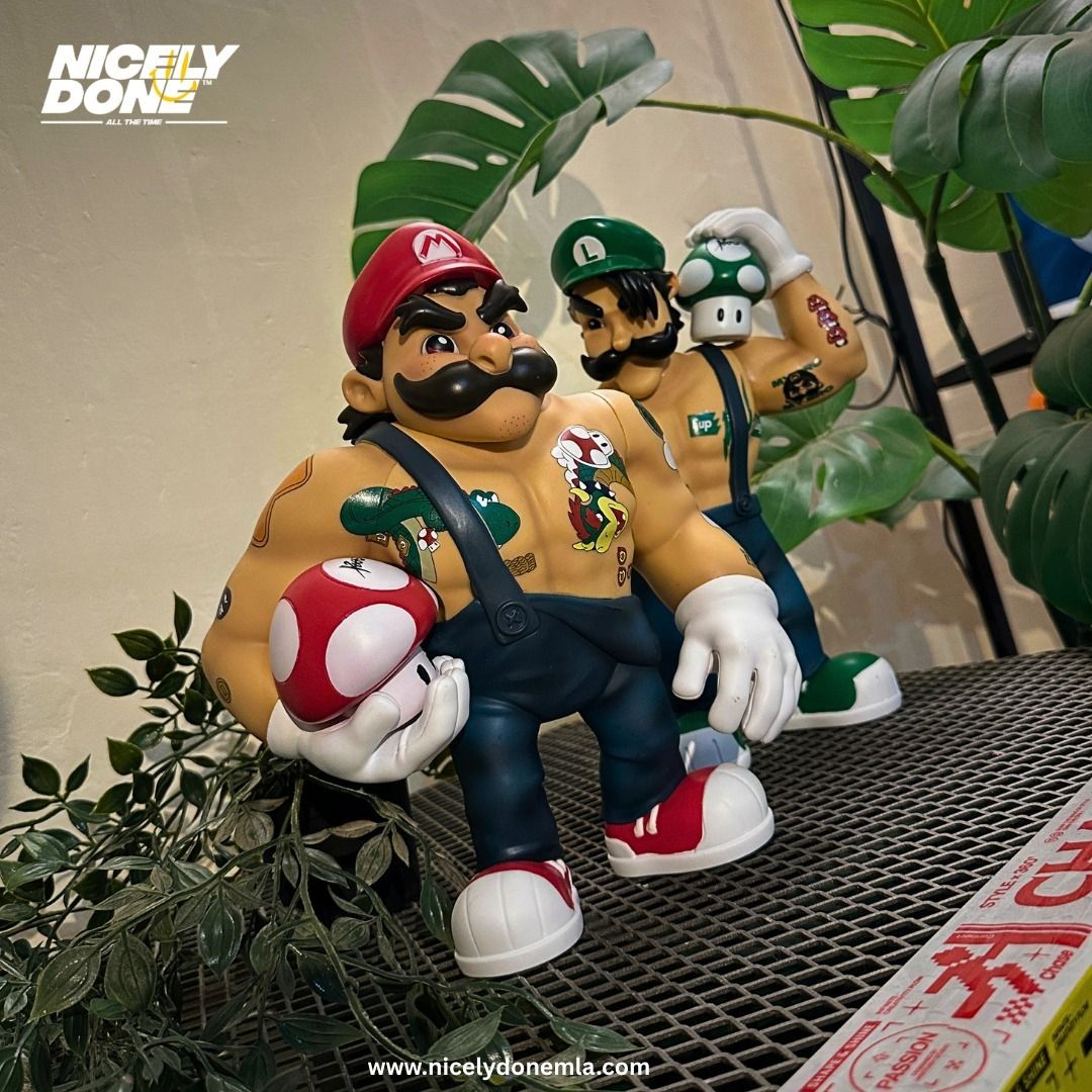 Mario and Luigi Muscle Edition (Category: Figurines & Statues) located in Manila. Submitted by nicelydone31948 (Listing ID 1436359579, Image 2). Description: 🍄 SUPER BROTHERS STREET STYLE 🎮🔥 Not your childhood Mario & Luigi 😮‍🔥 These upgraded collectible figures bring gaming nostalgia with bold street-style attitude. Perfect centerpiece for any gaming room, desk, or shelf 👀 🎨 Premium detailed collectible figure 📏 Up to 34CM tall 🎮 Perfec