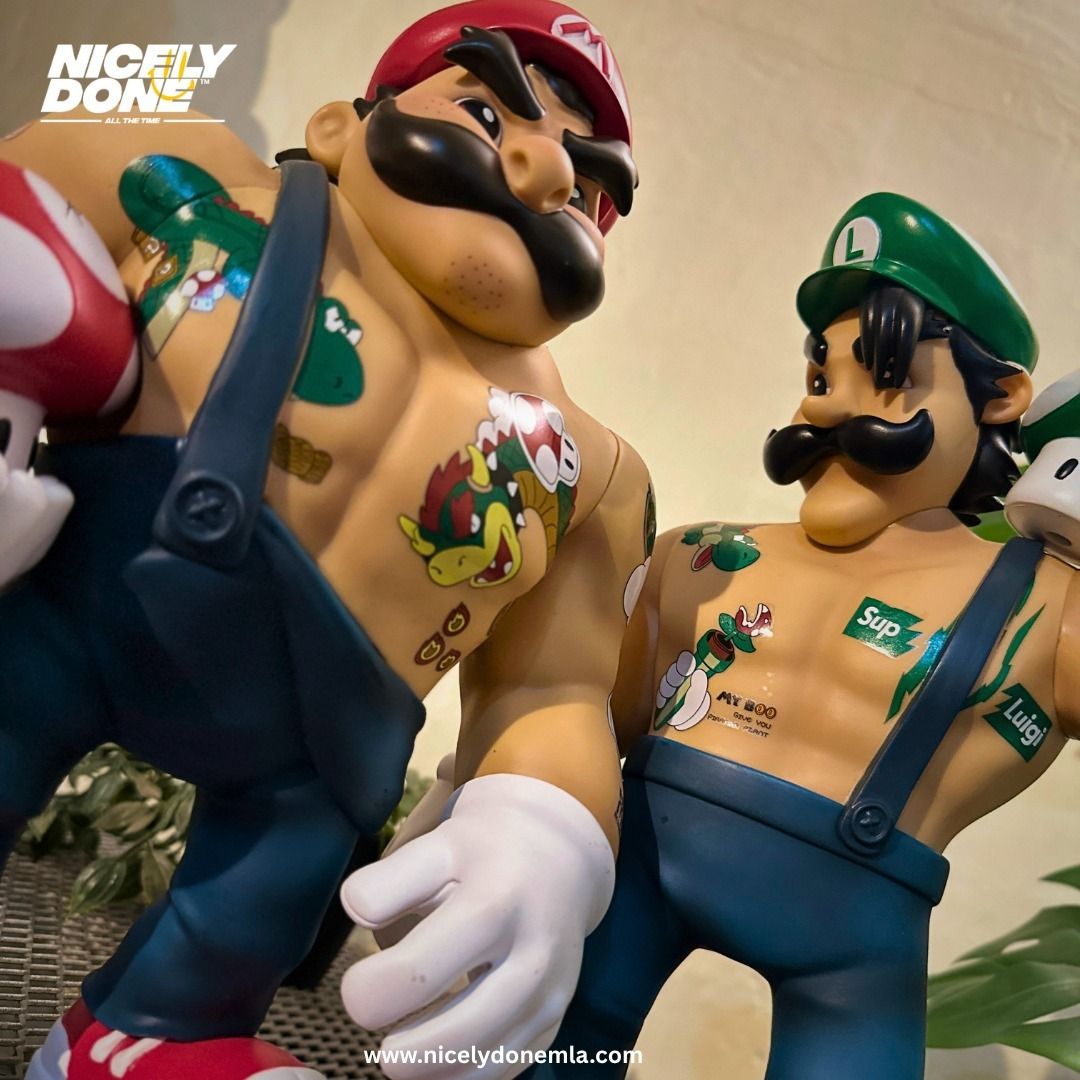 Mario and Luigi Muscle Edition (Category: Figurines & Statues) located in Manila. Submitted by nicelydone31948 (Listing ID 1436359579, Image 1). Description: 🍄 SUPER BROTHERS STREET STYLE 🎮🔥 Not your childhood Mario & Luigi 😮‍🔥 These upgraded collectible figures bring gaming nostalgia with bold street-style attitude. Perfect centerpiece for any gaming room, desk, or shelf 👀 🎨 Premium detailed collectible figure 📏 Up to 34CM tall 🎮 Perfec