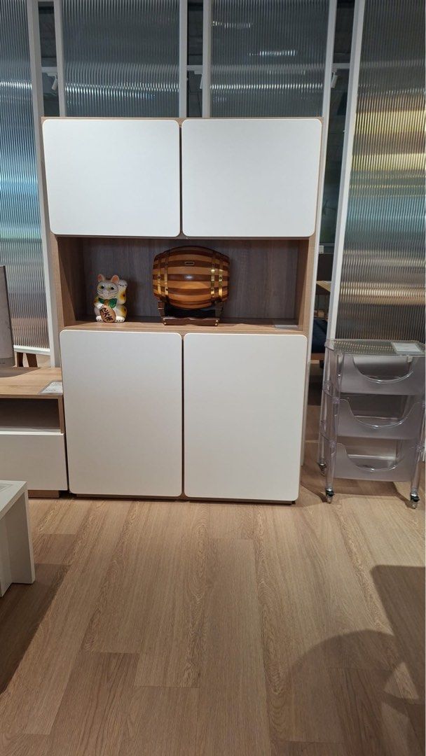 Modern White Cabinet with Storage