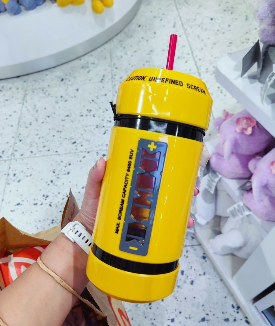 Monsters Inc. Scream Canister (Category: Toys & Games) located in Valenzuela. Submitted by NA_MI (Listing ID 1436367971, Image 1). Description: 16oz. Water Tumbler Enjoy a chilled drink and some chilling screams with this frightfully fun water bottle. Based on the Scream Canisters that were used by the Scarers in Monsters, Inc. to store up the scream energy of kids, this replica can release the ''unrefined screams'' when you twist open the lid. M