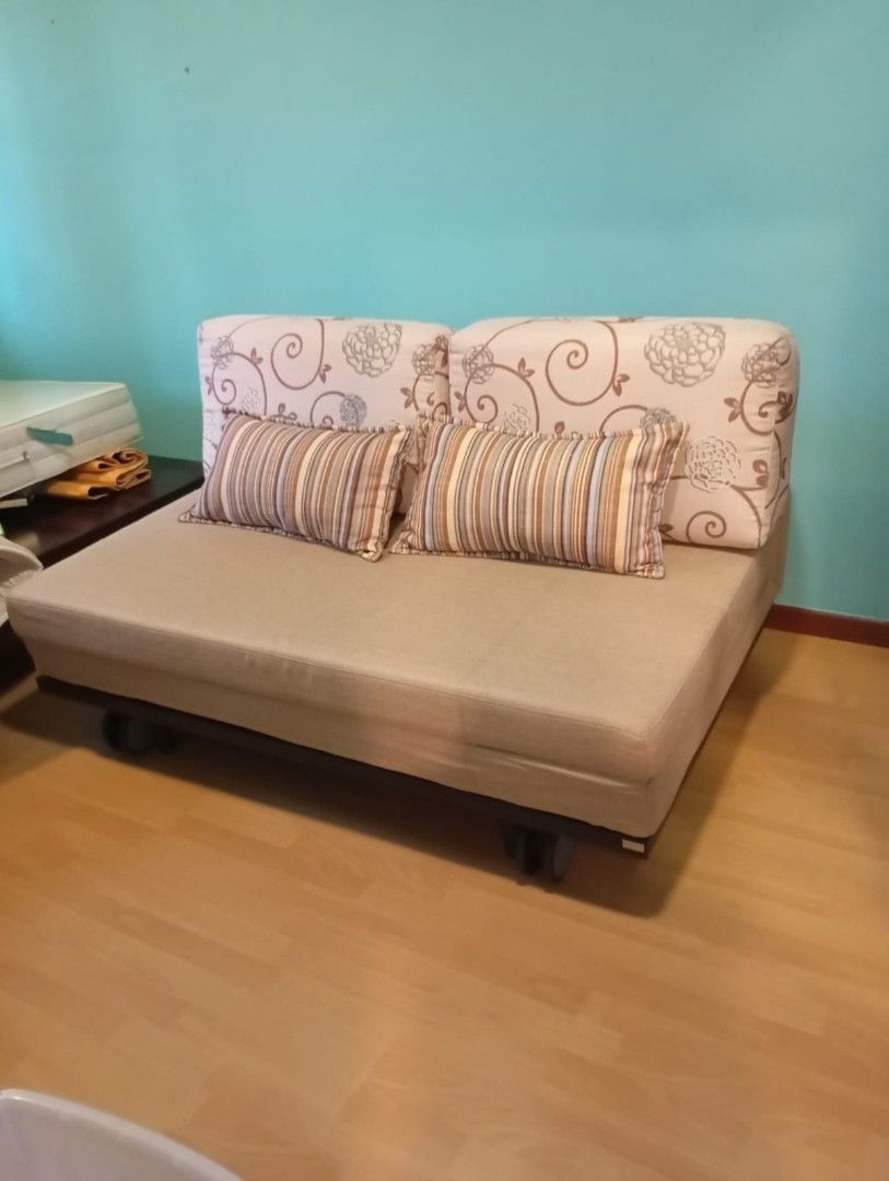 (Moving Out) Convertible Sofa Bed with Pillows