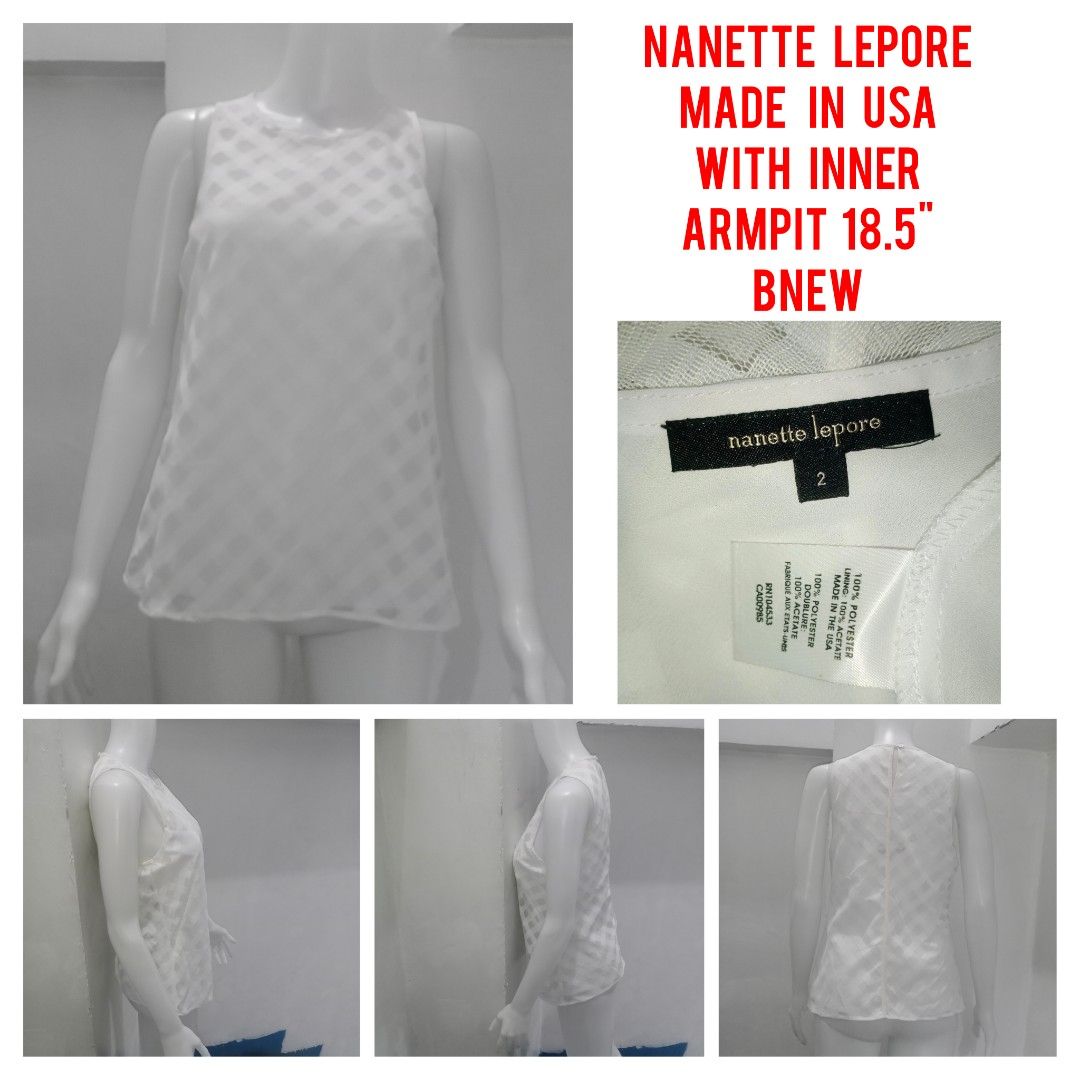Nanette Lepore Sleeveless Blouse (Category: Sleeveless) located in Manila. Submitted by shoekendi (Listing ID 1436467283, Image 1). Description: looks new.