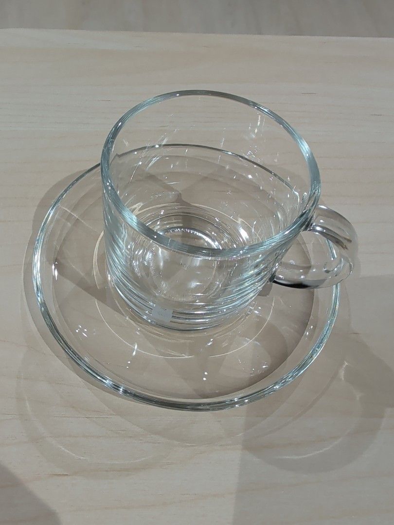 Nespresso Clear Glass Cup and Saucer Set