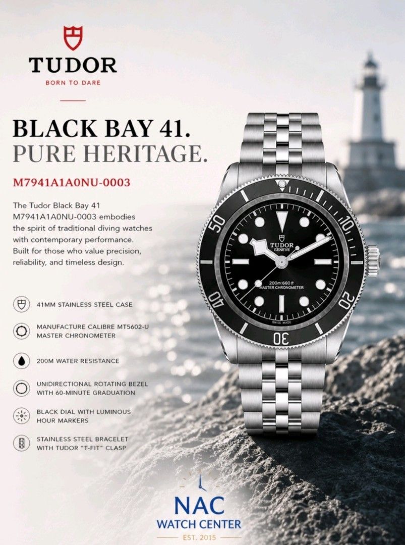New Tudor Black Bay 41 Mono (Category: Luxury Watches) located in Mandaluyong City. Submitted by 88nac (Listing ID 1436357915, Image 1). Description: Brand new 🚨🚨 288k Below SRP price No need to wait Tudor Black Bay Monochrome 41mm 2026 Full set 10/10 PM for inquiries.