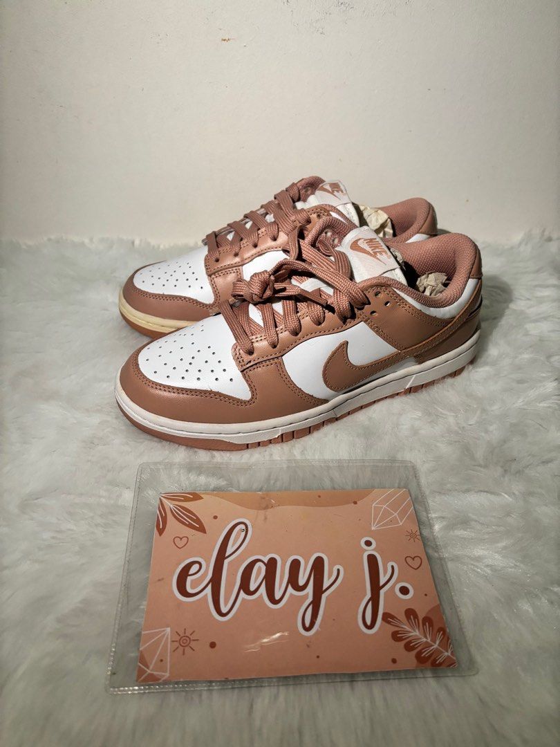 Nike Dunk Low ‘Rose Whisper’ (Category: Sneakers) located in Mandaluyong City. Submitted by elayj (Listing ID 1436323920, Image 2). Description: Nike Dunk Low ‘Rose Whisper’ US Size 7 Brand new, never worn With box Clean white & soft pink colorway Issue: slight yellowing (from storage).