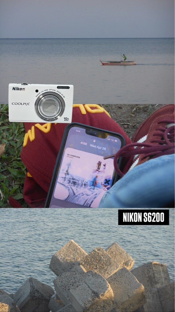 Nikon COOLPIX S6200 Digital Camera (Category: Cameras) located in Davao. Submitted by clariss_3 (Listing ID 1436411150, Image 2). Description: - Nikon COOLPIX S6200 digital camera - 10x wide optical zoom - 4.5-45.0 mm lens, f/3.2-5.8 aperture - Stylish white color - In good working condition - Perfect for travel and everyday photography Issue/s: lcd burn and no flash .
