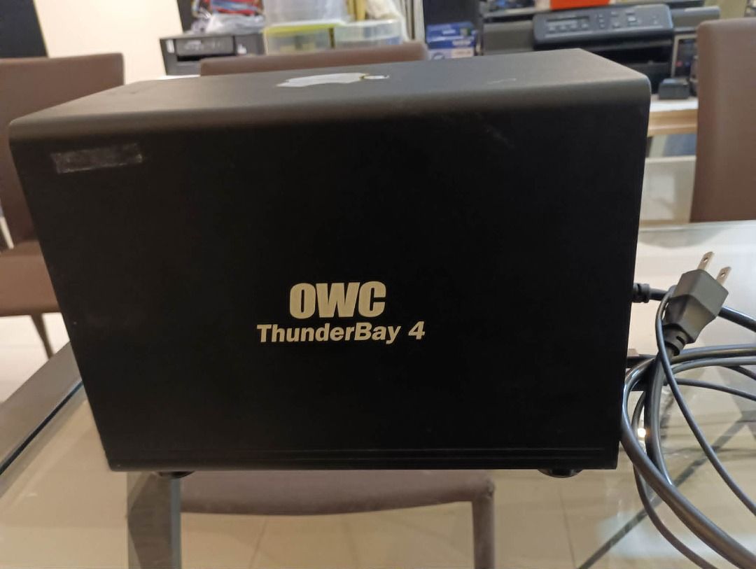 OWC ThunderBay 4 Thunderbolt External Enclosure (Category: Hard Disks & Thumbdrives) located in Caloocan City. Submitted by bg_geniusph (Listing ID 1436317334, Image 1). Description: OWC ThunderBay 4 storage enclosure, Thunderbolt 2, 0GB unit Unit includes power cable and Thunderbolt 2 cable USED, NO BOX, NO KEY Asking price: 8,000.
