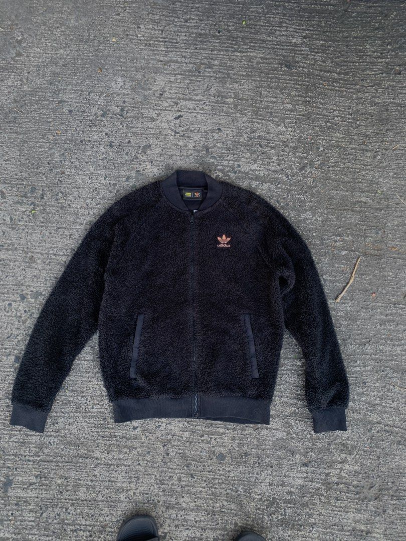 Pharrell williams X Adidas zip up sherpa (Category: Hoodies) located in Manila. Submitted by killcode_thrift31 (Listing ID 1436399931, Image 1). Description: Best fit med to large .