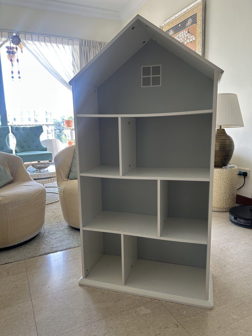 Mini House Shape Rack Piccolo house white House-Shaped Bookshelf, Furniture & Home Living ...