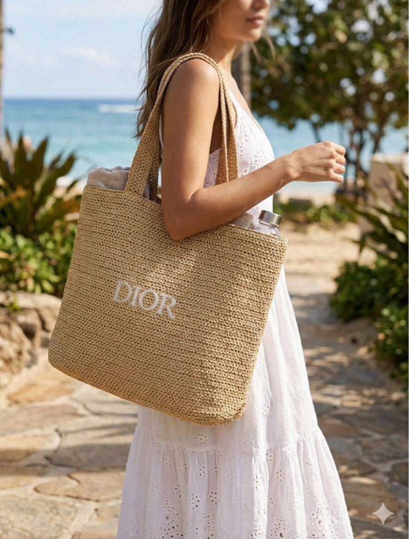 ONGOING PO] DIOR BEAUTY GWP / VIP RAFFIA BAG, Women's Fashion