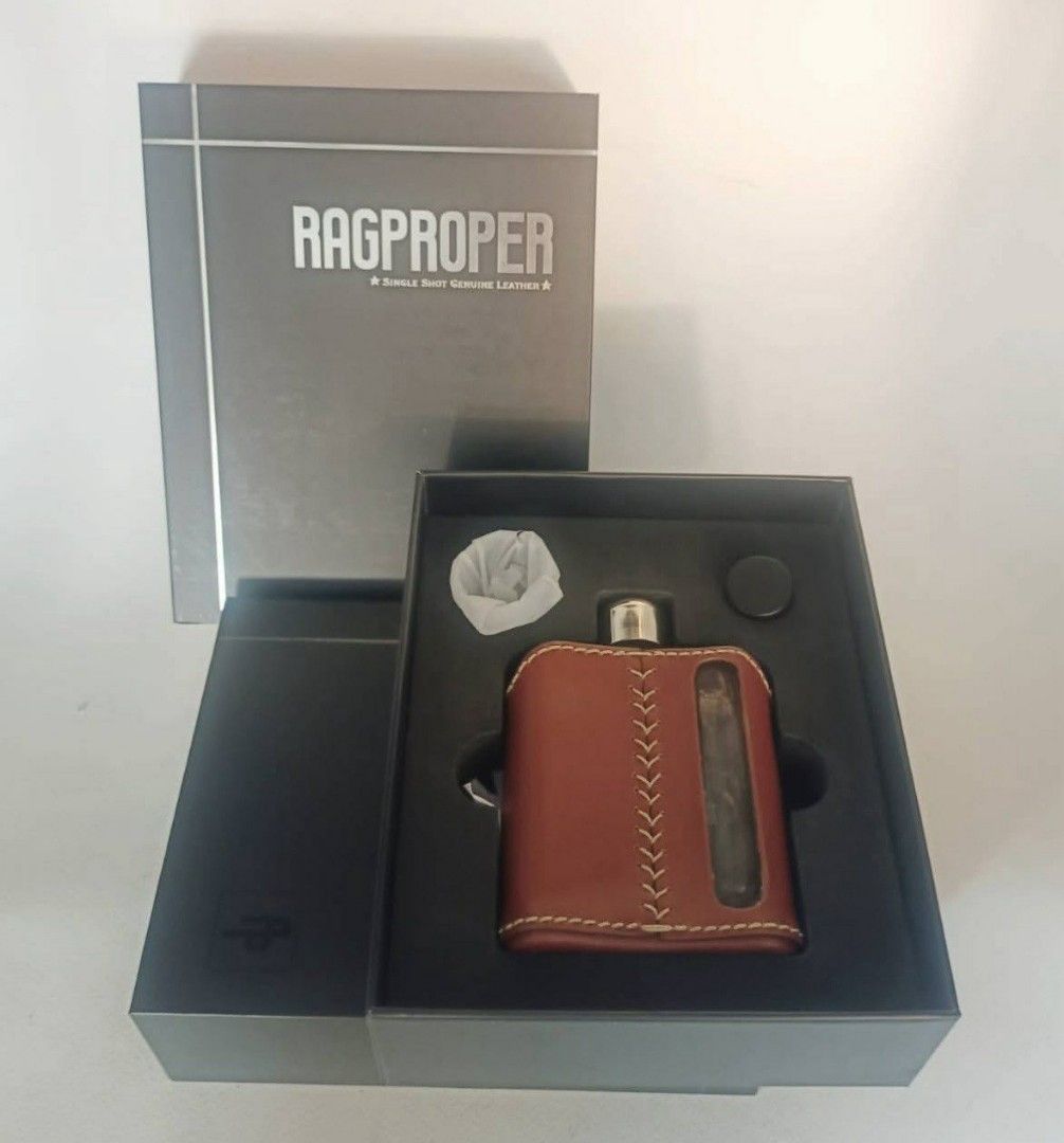Ragproper Single Shot Flask 100ml Leather (Brand New in Box) # Men water bottle