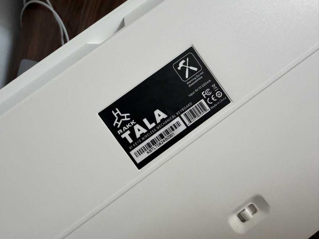Tala Key RAKK TALA 81 Keys Trimode Wireless Mechanical Keyboard RGB (White ...