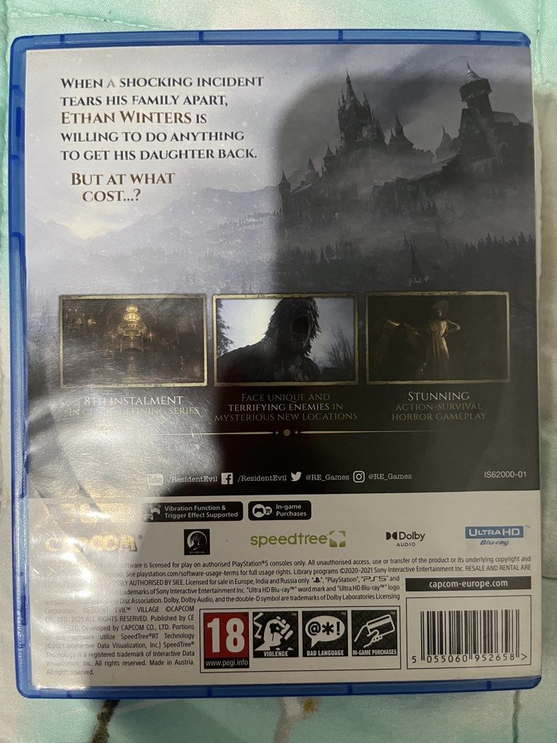 Resident Evil 8 Village PS5 Game (Category: PlayStation) located in Manila. Submitted by bxcc15 (Listing ID 1436465709, Image 2). Description: No issues.