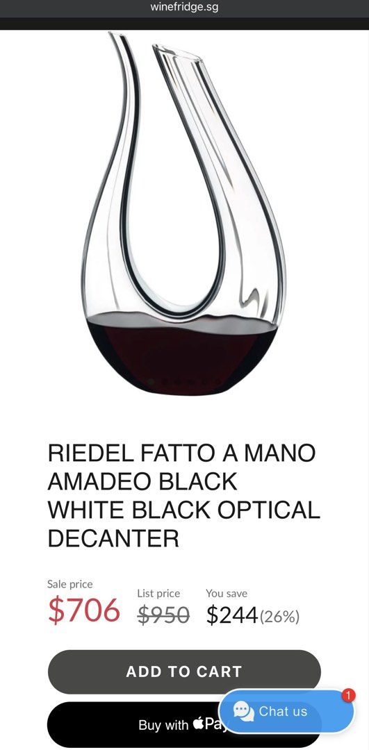 Riedel Fatto a Mano Amadeo Black White Decanter446884342944901121