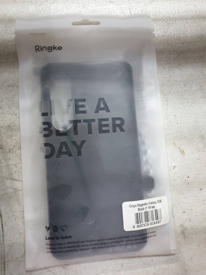 S26 Ringke Case Onyx Magnetic Black Opened Packaging Negotiable (Category: Cases & Sleeves) located in Cainta. Submitted by nighelking (Listing ID 1436331771, Image 2). Description: Good condition pa po kahit opened packaging na Ringke Case made in Korea Compatible S26 base MagSafe Compatible.