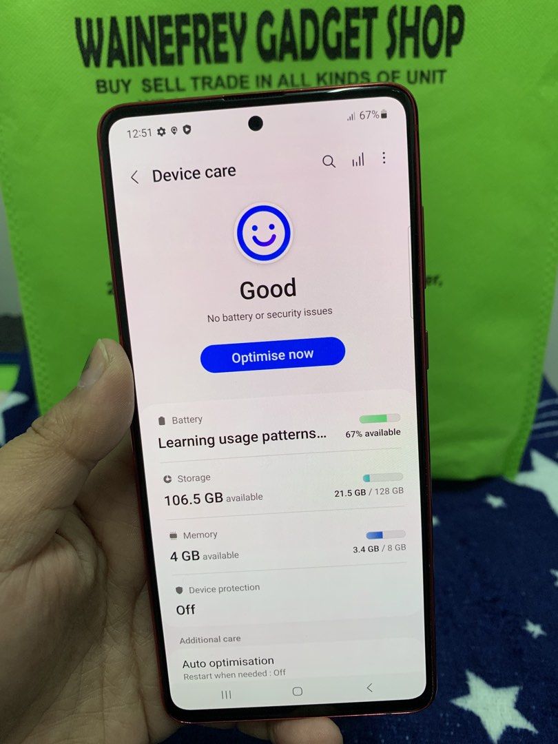 SAMSUNG NOTE10 Lite 8/128 (Category: Samsung) located in San Juan City. Submitted by wainefrey10 (Listing ID 1436452368, Image 3). Description: SAMSUNG NOTE10 LITE 8/128 (PLEASE SEARCH MO NALANG FULL SPECS) ALL GOODS AT WORKING OPEN-LINE Dual sim GAMING PHONE SCREEN TESTED SIGNAL TEST CAMERA MALINAW HONEST ISSUE ILALAGAY SA NOTE KUNG MERON MAN PARA AWARE KA! NOTE* *SEE POSTED PICTURES Hindi masyado MAKINIS lalo na sa charging pin banda at May lig