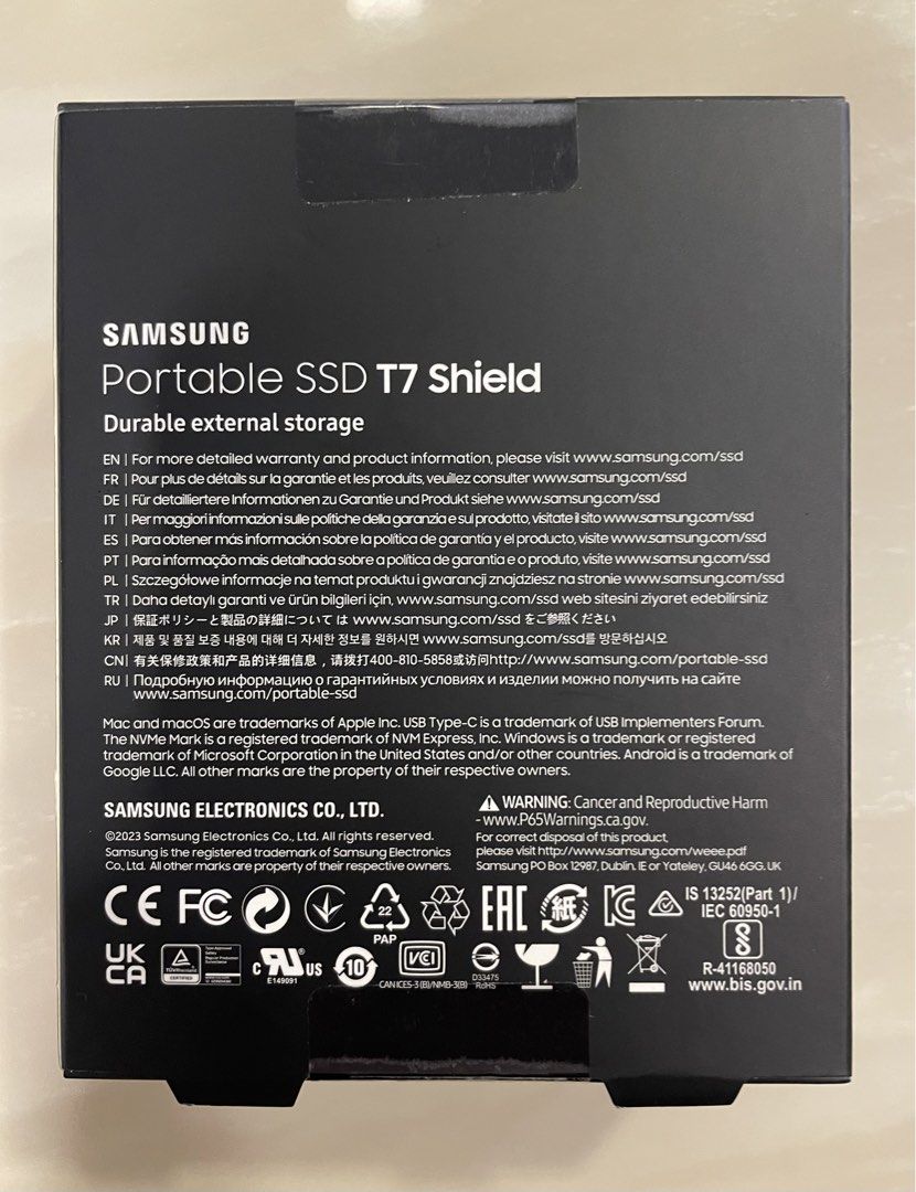 Samsung Portable SSD T7 Shield 2TB446799762959247361