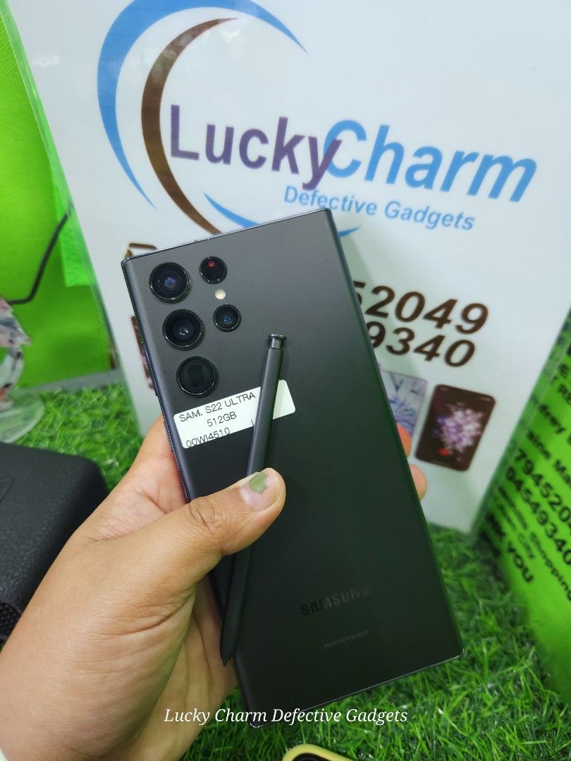 Samsung S22 ULTRA 12/512 (Category: Samsung) located in Pasig City. Submitted by charm28. (Listing ID 1436453362, Image 1). Description: SAMSUNG S22 ULTRA 12/512 (PLEASE SEARCH MO NALANG FULL SPECS) ALL GOODS AT WORKING GAMING PHONE SCREEN TESTED SIGNAL TEST CAMERA MALINAW HONEST ISSUE ILALAGAY SA NOTE KUNG MERON MAN PARA AWARE KA! NOTE* *SEE POSTED PICTURES MAY LINE Kaya mura di naman nakaka apekto sa performance. YAN LANG HONEST ISSUE THE REST 