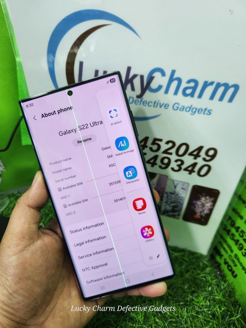 Samsung S22 ULTRA 12/512 (Category: Samsung) located in Pasig City. Submitted by charm28. (Listing ID 1436453362, Image 2). Description: SAMSUNG S22 ULTRA 12/512 (PLEASE SEARCH MO NALANG FULL SPECS) ALL GOODS AT WORKING GAMING PHONE SCREEN TESTED SIGNAL TEST CAMERA MALINAW HONEST ISSUE ILALAGAY SA NOTE KUNG MERON MAN PARA AWARE KA! NOTE* *SEE POSTED PICTURES MAY LINE Kaya mura di naman nakaka apekto sa performance. YAN LANG HONEST ISSUE THE REST 