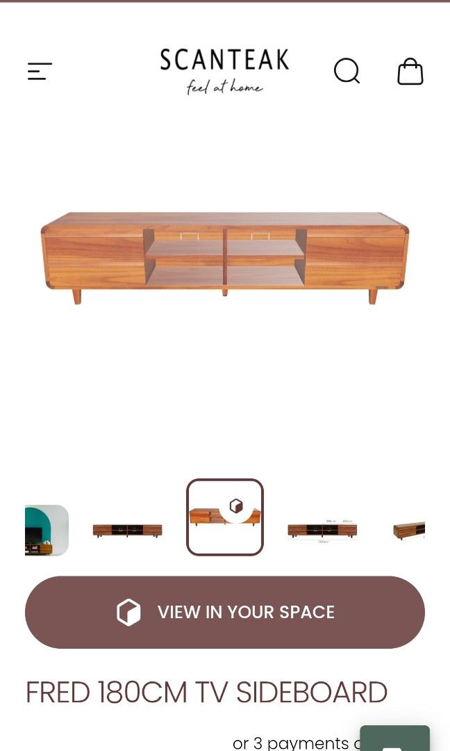 Scanteak TV Console 180cm retail $1499