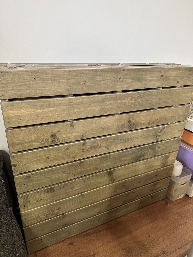 SEA HORSE Foldable Solid Wood Bed Frame