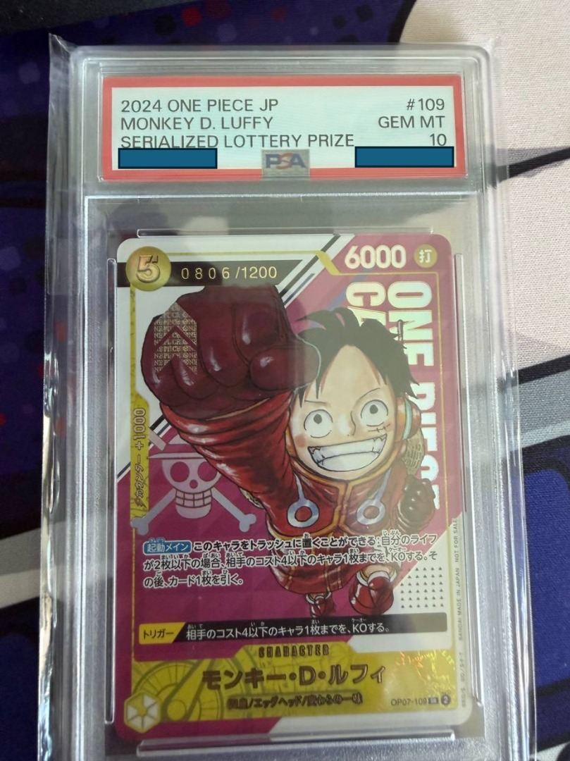 Serialized Monkey D Luffy PSA 10, Hobbies & Toys, Toys & Games on Carousell