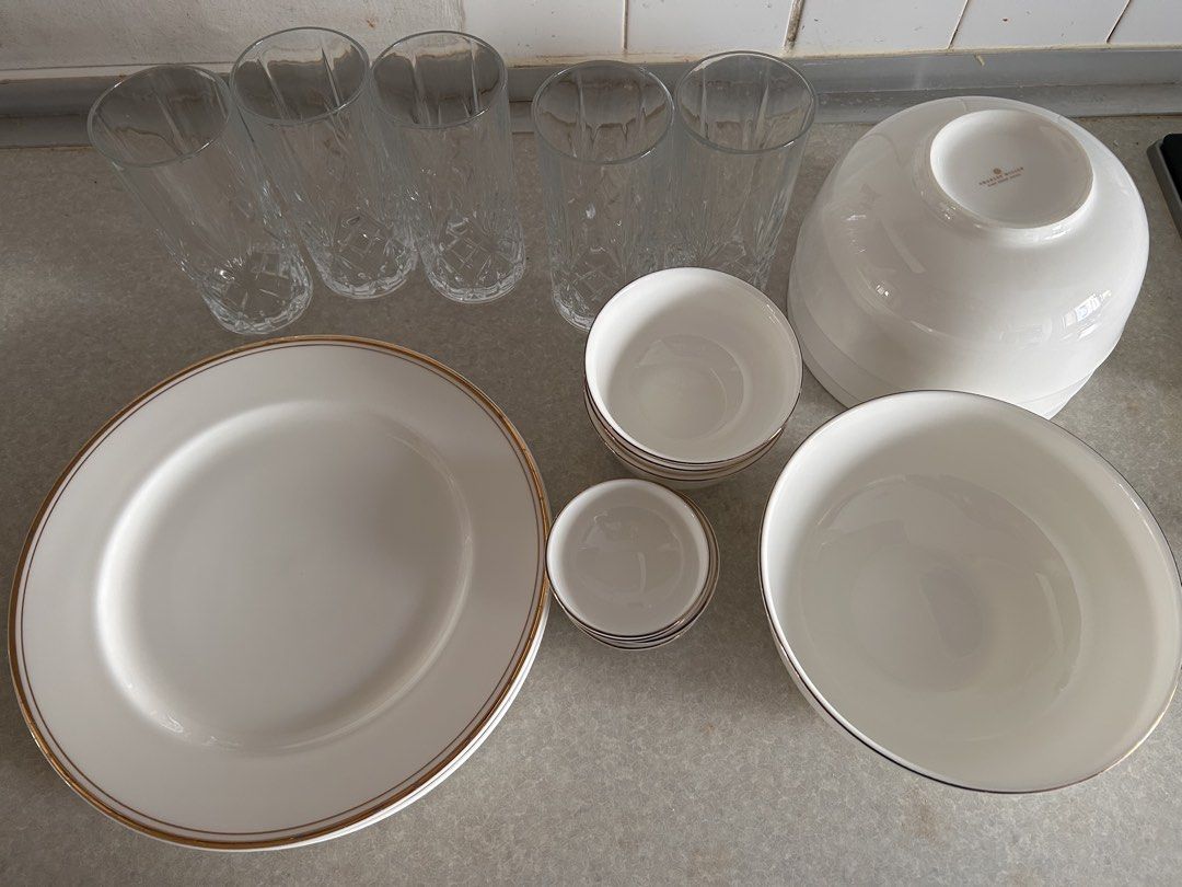(SET) Dinnerware & Highball Glasses446381657235793921