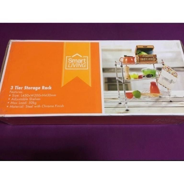Smart Living 3 Tier Stainless-steel Rack