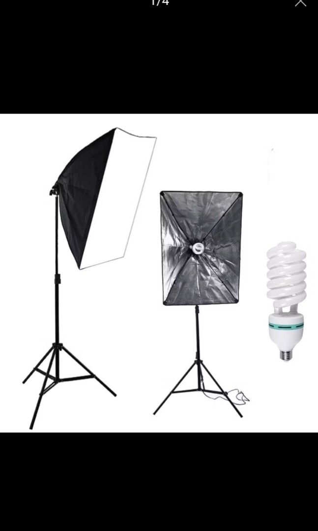 Softbox light (Category: Lighting & Studio Equipment) located in Manila. Submitted by paradisethriftatbp (Listing ID 1436354350, Image 1). Description: rush DM to order!.