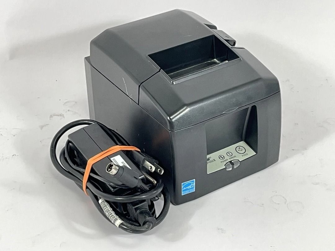 Star Micronics TSP-650 Thermal Ethernet POS Receipt Printer with charger