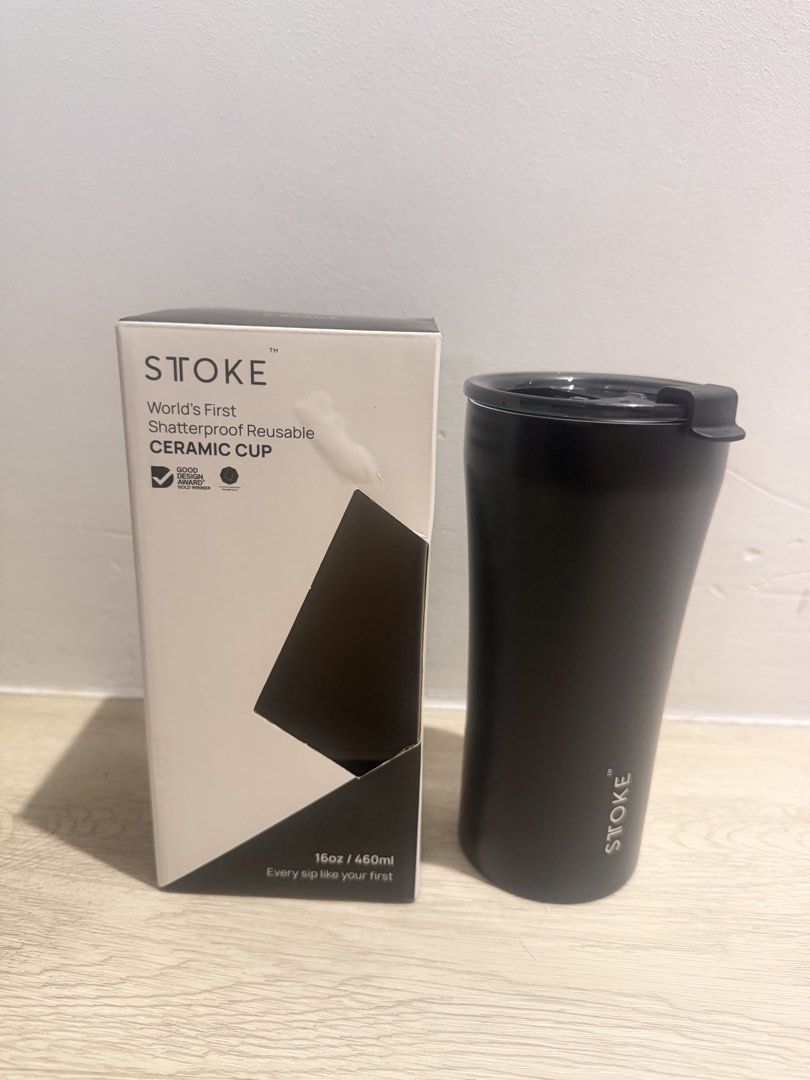 Stoke 16oz Shatterproof Ceramic Cup - Black446757735550822400