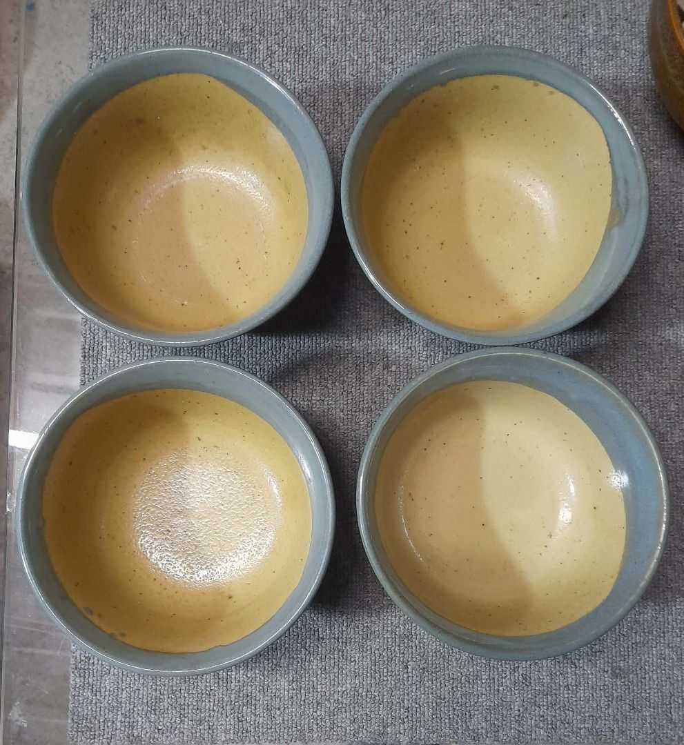 Stoneware bowl set /yellow interior and blue gray (Category: Other Kitchenware & Tableware) located in Quezon City. Submitted by sabadojuliet25680 (Listing ID 1436436742, Image 2). Description: Stoneware bowl set /yellow interior and blue gray all goods as a new no issue 4pcs available.
