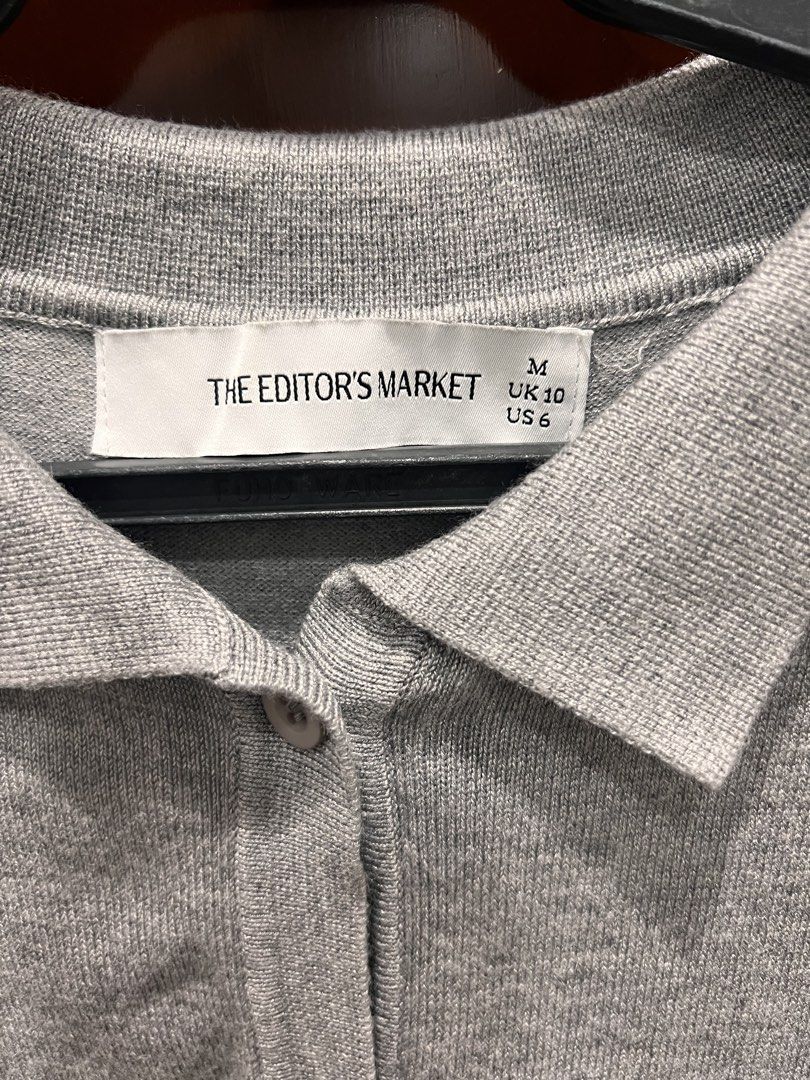The Editor's Market Grey Knit Top (Category: Sleeveless) located in Manila. Submitted by limonee (Listing ID 1436394537, Image 3). Description: RFS: decluttering Loc: Tondo MOP: GCash, Maribank, Maya MOD: J&T, Lalamove, Grab.