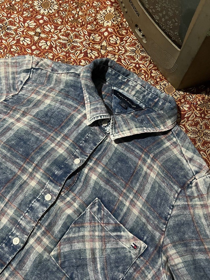 Tommy Hilfiger Plaid Shirt (Category: Tshirts & Polo Shirts ) located in San Pedro. Submitted by drip_from_thrift (Listing ID 1436389371, Image 3). Description: Brand: Tommy Hilfiger (17) Color Rate: 8.5 Conditions: 8.5 Dimes: 22 by 26 Size on Tag: Issue: .