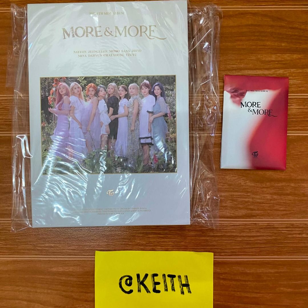 TWICE More & More Album (Ver. B) (Category: K-Wave Merchandise) located in San Fernando. Submitted by keith19 (Listing ID 1436360422, Image 1). Description: UNSEALED but FULL INCLUSIONS (POB cards + Poster) hiwalay po yung mga post cards .
