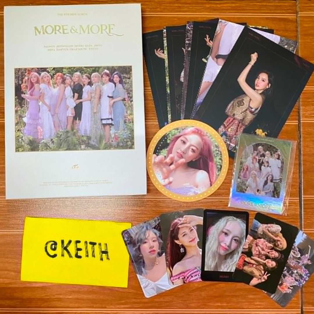 TWICE More & More Album (Ver. B) (Category: K-Wave Merchandise) located in San Fernando. Submitted by keith19 (Listing ID 1436360422, Image 2). Description: UNSEALED but FULL INCLUSIONS (POB cards + Poster) hiwalay po yung mga post cards .