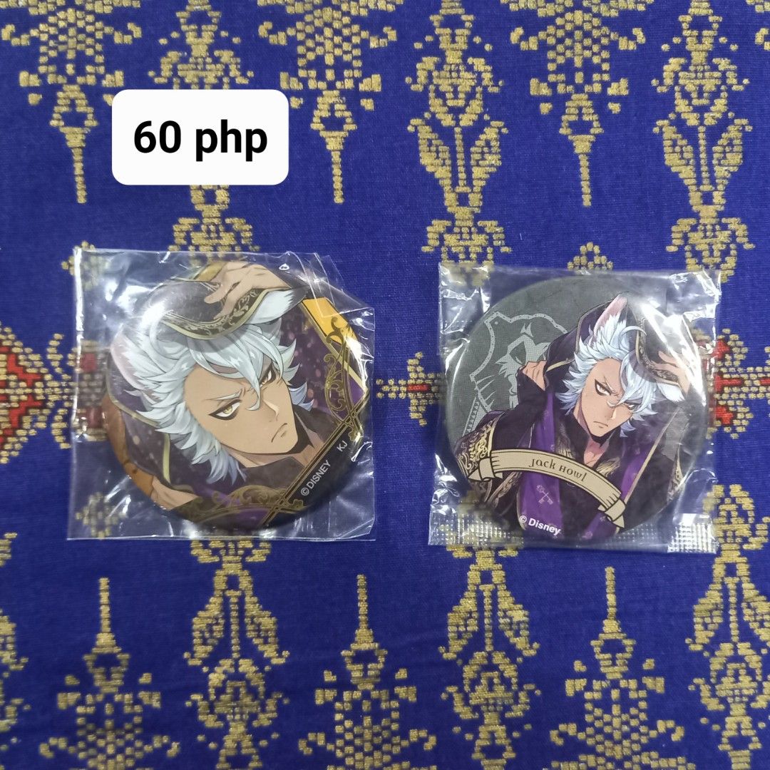 Twisted Wonderland Jack Howl set (Category: Vintage Collectibles) located in Polomolok. Submitted by ryunim_bns (Listing ID 1436403739, Image 1). Description: Set of Jack Howl pins - From Twisted Wonderland - 60 for both loc. South Cotabato.